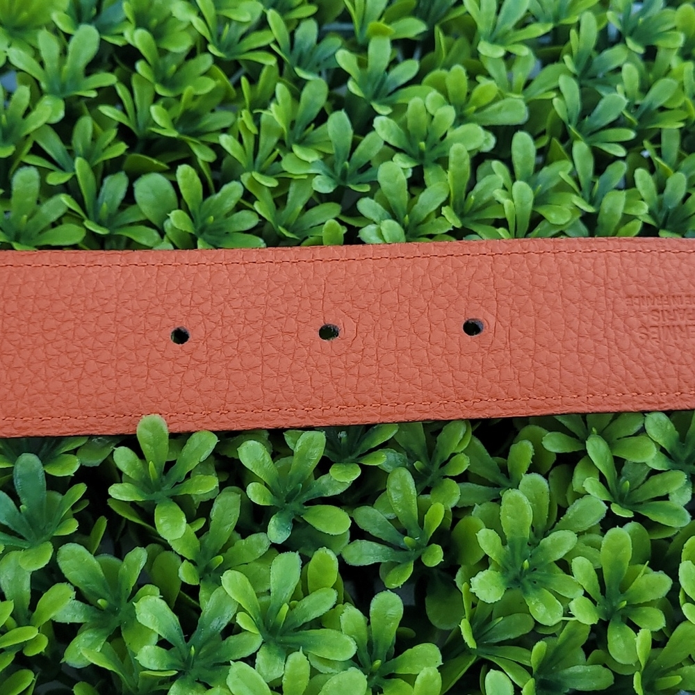 Hermes authentic belt women orange 🍊 /brown 🟤 size 80 - Picture 3 of 8